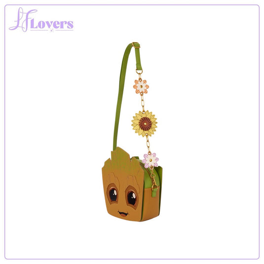 Loungefly Marvel Guardians of the Galaxy Groot Floral Figural Crossbody Bag - Preorder - LF Lovers