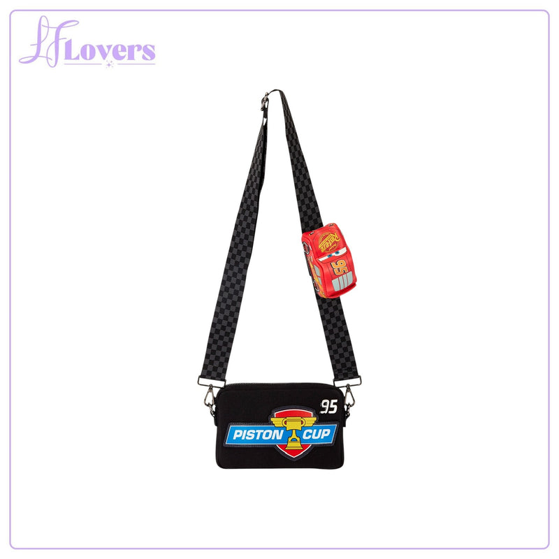 Load image into Gallery viewer, Loungefly Disney Pixar Cars 20th Anniversary Piston Cup Sling Crossbody Bag - Preorder
