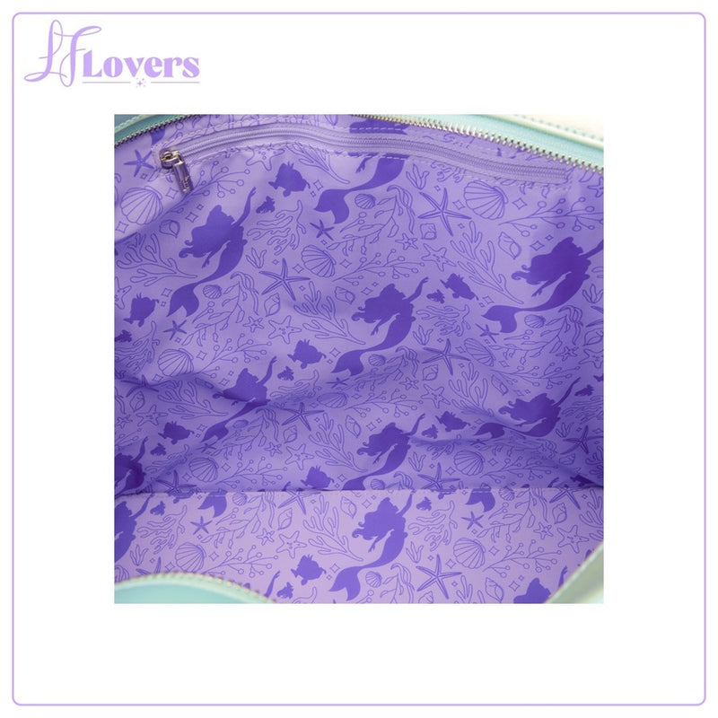 Load image into Gallery viewer, Loungefly Disney The Little Mermaid Ariel &amp; Flounder Tote Bag With Coin Bag - PRE ORDER - LF Lovers
