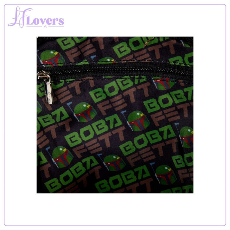 Load image into Gallery viewer, Loungefly Star Wars Boba Fett Sling Crossbody Bag
