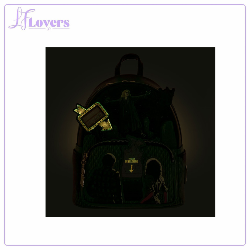 Load image into Gallery viewer, Loungefly Beetlejuice Graveyard Glow-in-the-Dark Mini-Backpack - Coming Soon - LF Lovers
