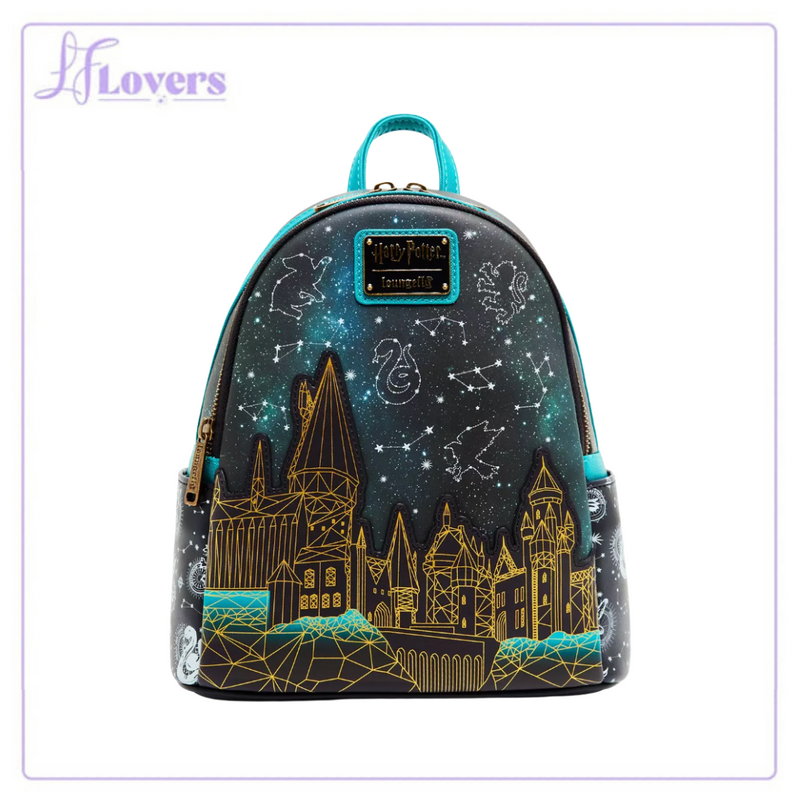 Load image into Gallery viewer, LF Lovers Exclusive - Loungefly Harry Potter Hogwarts Castle Constellations Glow-in-the-Dark Mini Backpack - LF Lovers
