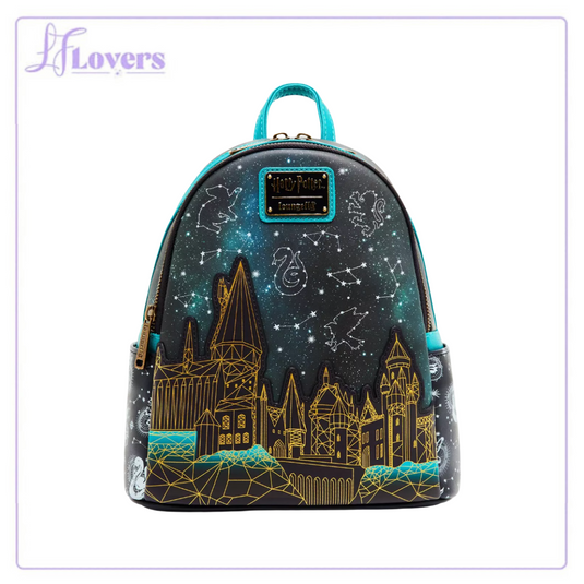 Loungefly Harry Potter Hogwarts Castle Constellations Glow in the Dark Mini Backpack LF Lovers