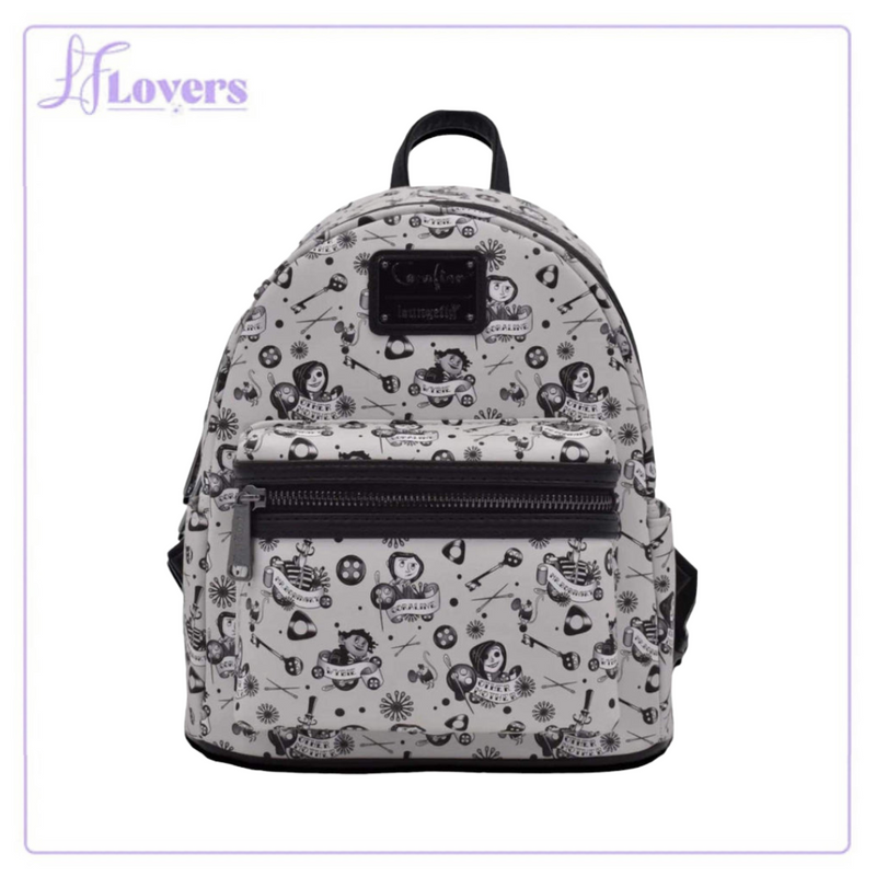 Load image into Gallery viewer, Loungefly Laika Coraline Tattoo All Over Print Mini Backpack - LF Lovers
