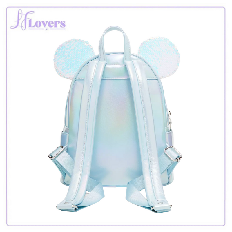 Load image into Gallery viewer, LF Lovers Exclusive - Loungefly Disney Minnie Mouse Iridescent Sequin Ears Mini Backpack
