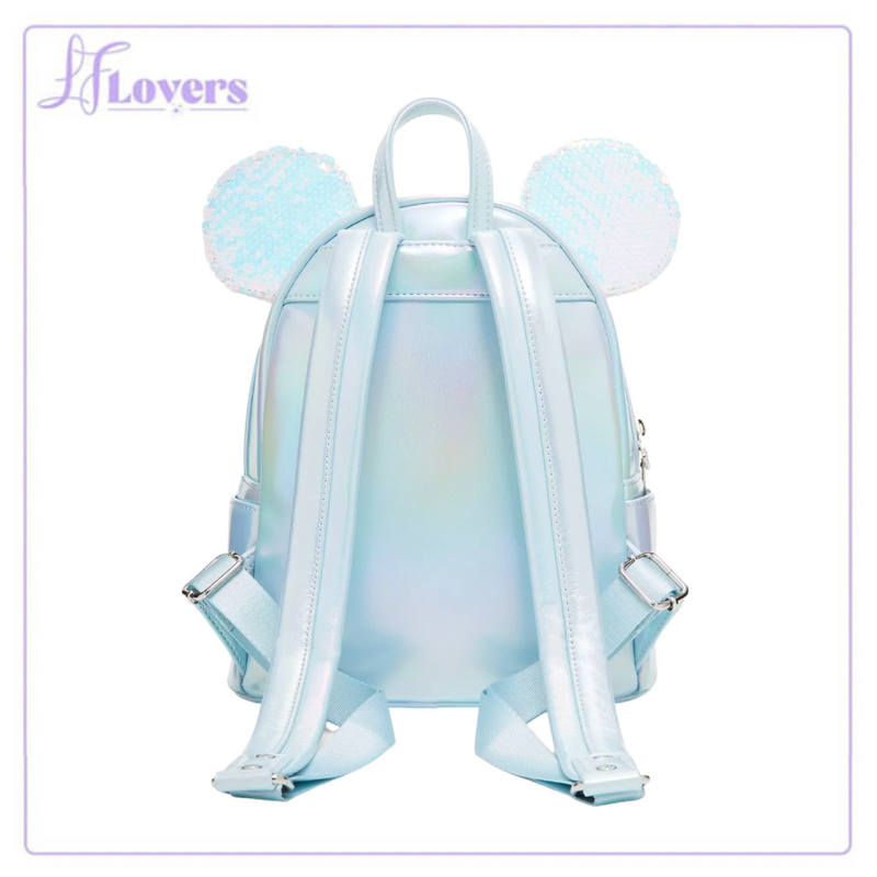 Load image into Gallery viewer, Loungefly Disney Minnie Mouse Iridescent Sequin Ears Mini Backpack - LF Lovers
