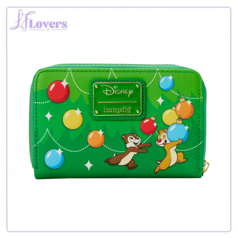 Load image into Gallery viewer, Loungefly Disney Chip and Dale Ornaments Zip Around Wallet
