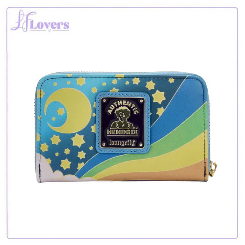 Load image into Gallery viewer, Loungefly Jimi Hendrix Psychedelic Landscape Glow-in-the-Dark Zip Around Wallet - LF Lovers

