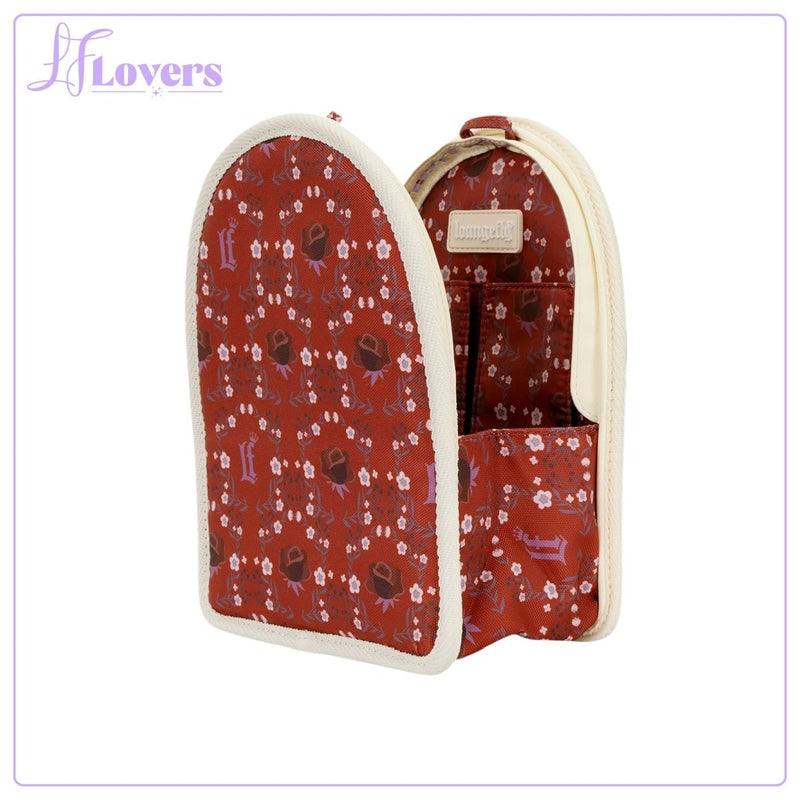 Load image into Gallery viewer, Loungefly Cream And Red Floral Light Up Mini Backpack Insert Organiser - PRE ORDER
