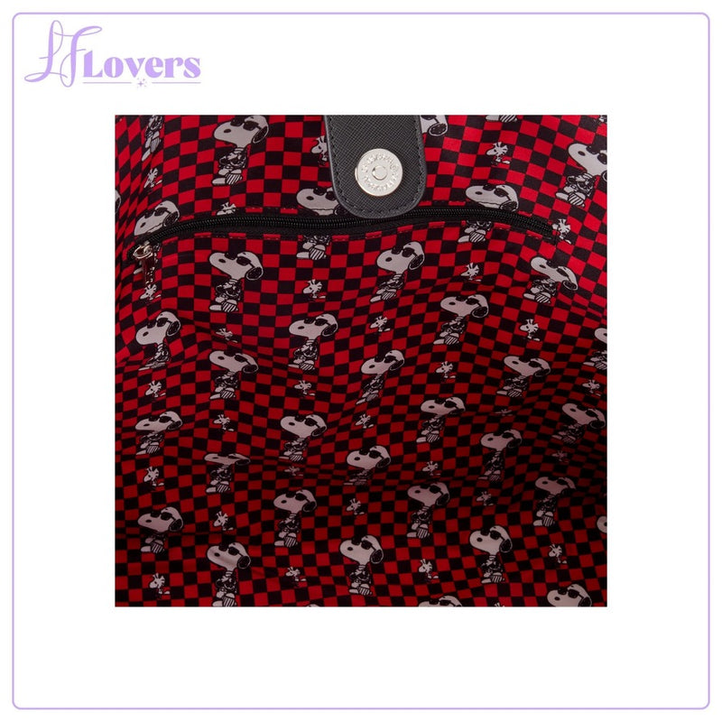 Load image into Gallery viewer, Loungefly Peanuts Snoopy Grunge Tote Crossbody Bag - Preorder
