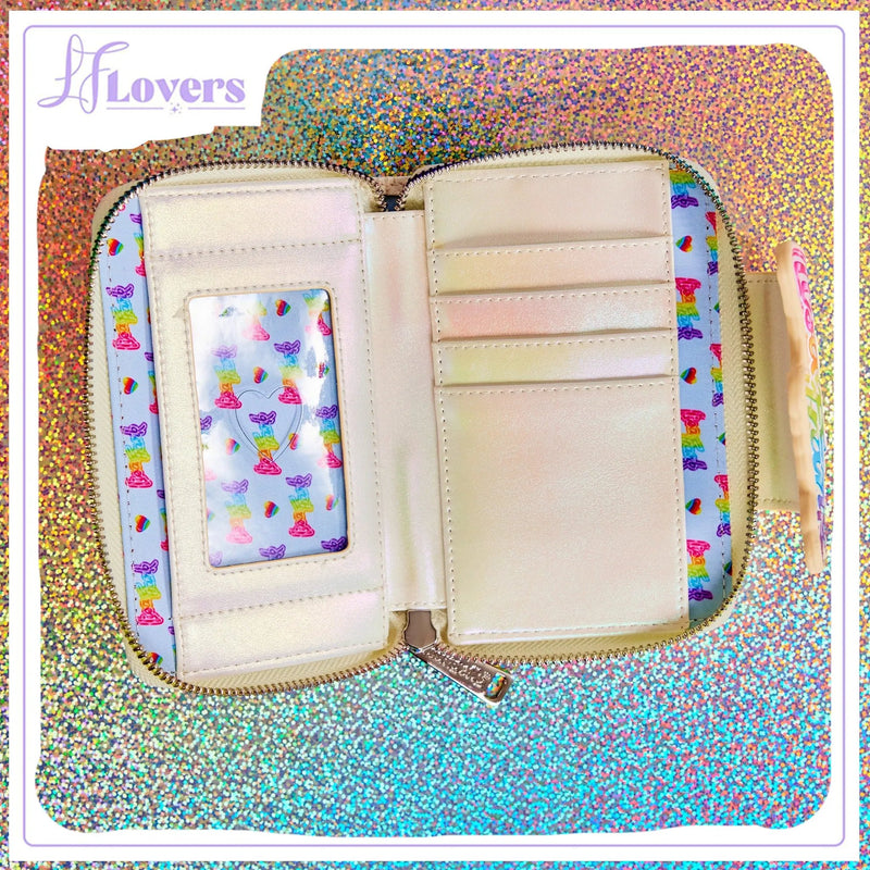 Load image into Gallery viewer, Loungefly Lisa Frank Rainbow Logo Zip Around Wallet

