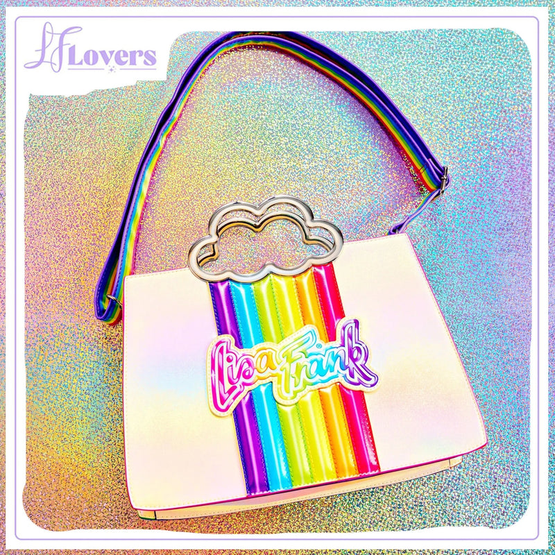 Load image into Gallery viewer, Loungefly Lisa Frank Rainbow Cloud Handle Chain Strap Crossbody - LF Lovers
