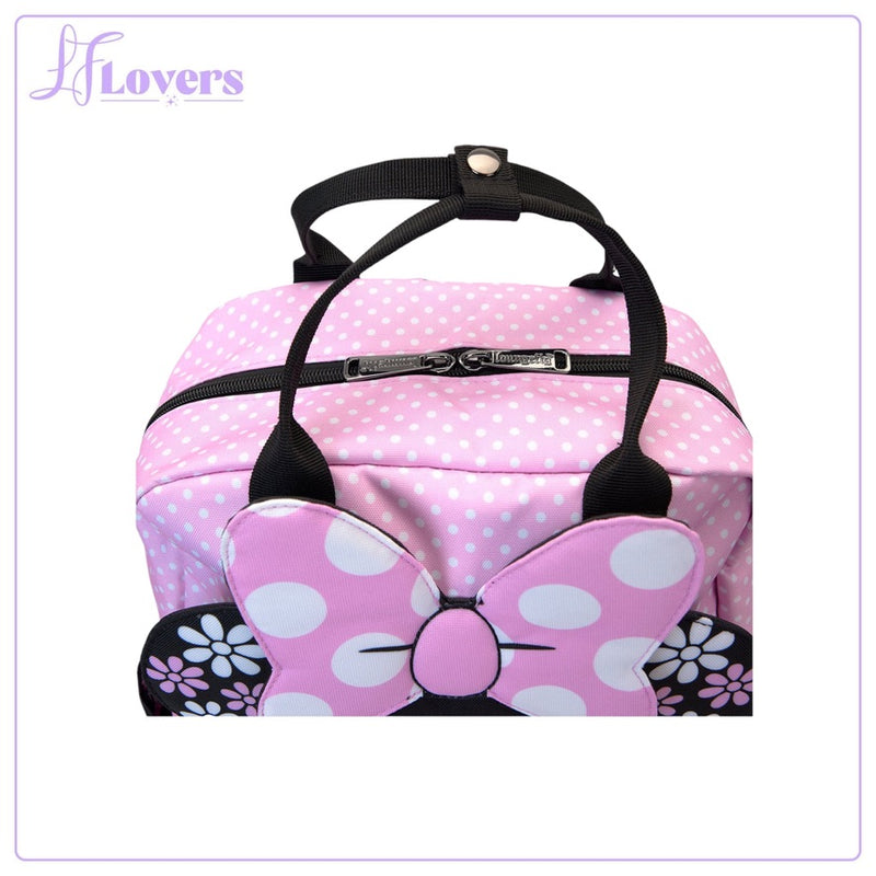Load image into Gallery viewer, Loungefly Disney Minnie Floral Rock The Dots Full Size Nylon Backpack

