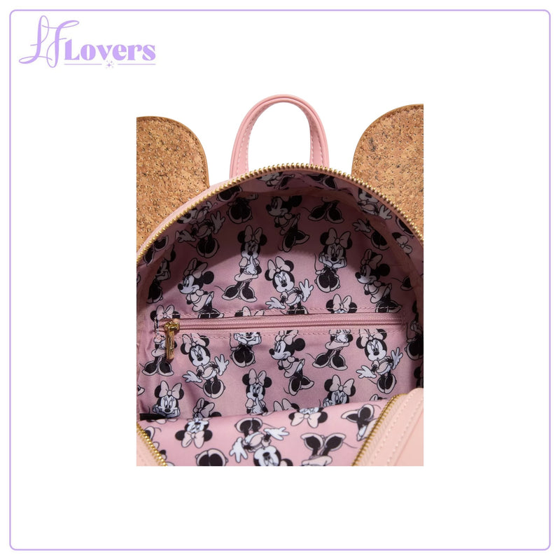 Load image into Gallery viewer, Loungefly Disney Minnie Mouse Corkboard Pin Display Ears Mini Backpack with Pin - Coming Soon - LF Lovers
