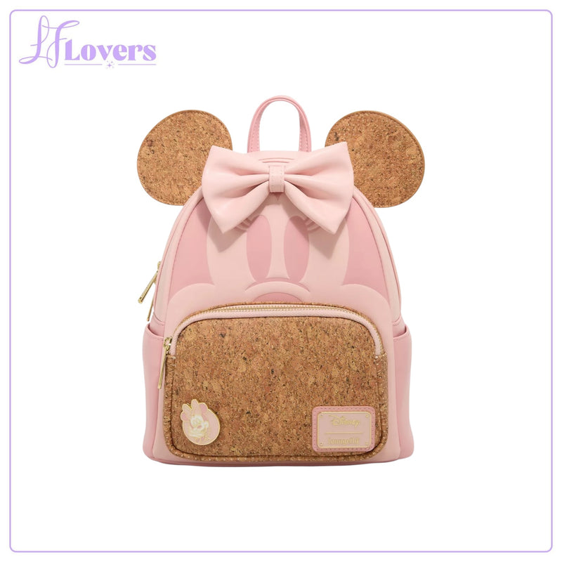 Load image into Gallery viewer, Loungefly Disney Minnie Mouse Corkboard Pin Display Ears Mini Backpack with Pin - Coming Soon - LF Lovers
