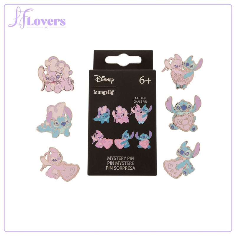 Load image into Gallery viewer, Loungefly Disney Lilo &amp; Stitch Angel Hearts Mystery Box Pins - PRE ORDER
