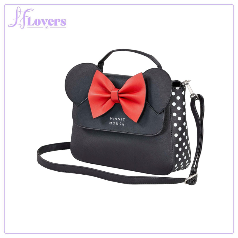 Load image into Gallery viewer, Loungefly Disney Minnie Mouse Crossbody Bag with Ears and Bow - EMEA Exclusive
