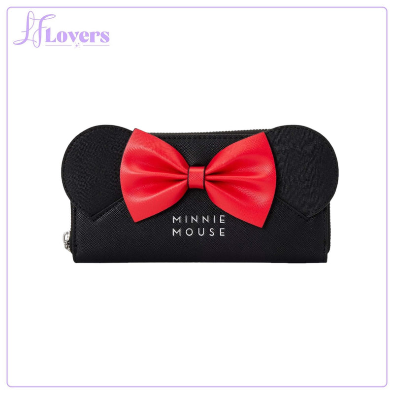 Load image into Gallery viewer, Loungefly Disney Minnie Mouse Zip-Around Wallet with Ears and Bow - EMEA Exclusive
