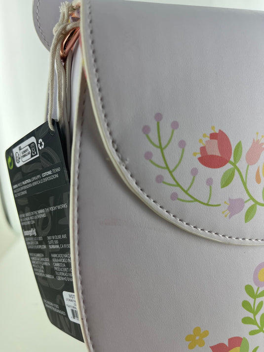 OUTLET - Loungefly Disney Winnie the Pooh Cosplay Folk Floral Crossbody Bag - DAMAGED