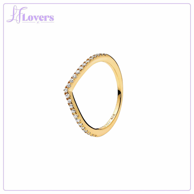 Load image into Gallery viewer, Pandora Sparkling Wishbone Ring - Size 56
