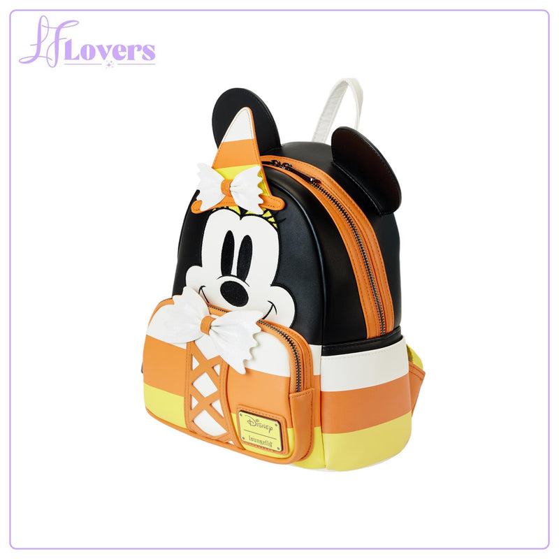 Load image into Gallery viewer, Loungefly Disney Candy Corn Minnie Cosplay Mini Backpack

