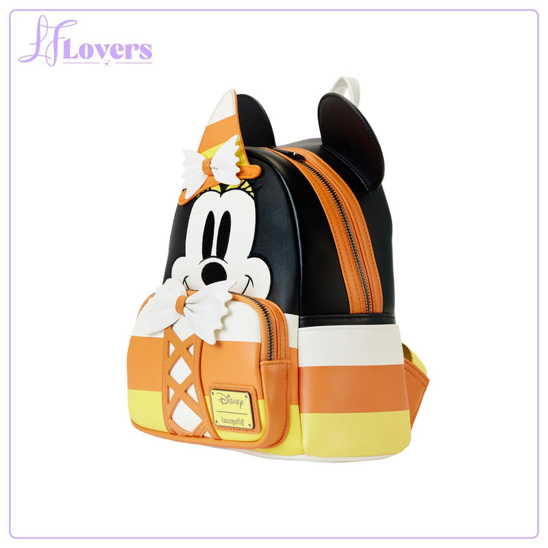 Load image into Gallery viewer, Loungefly Disney Candy Corn Minnie Cosplay Mini Backpack
