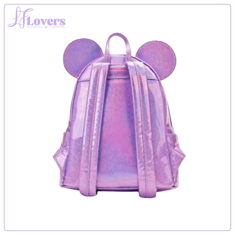 Load image into Gallery viewer, Loungefly Disney Minnie Mouse Purple Glitter Mini Backpack
