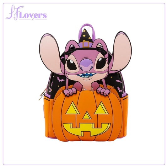 Loungefly Disney Lilo & Stitch: The Series Glow-In-The-Dark Angel Jack-o-Lantern Mini Backpack - LF Lovers