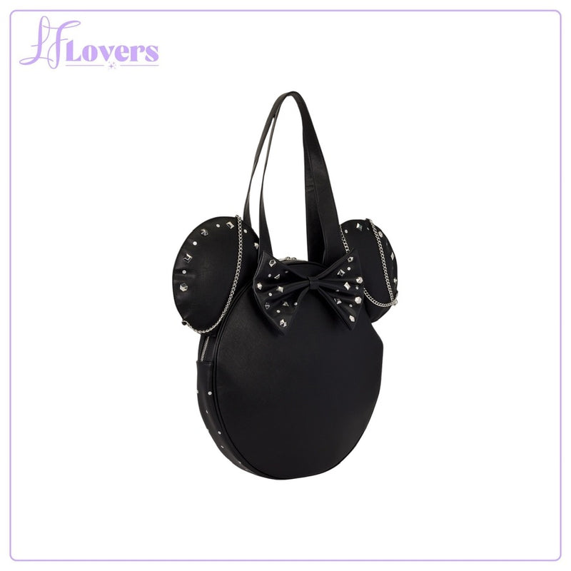 Load image into Gallery viewer, Loungefly Disney Minnie Mouse Studs &amp; Chains Tote Bag - Preorder
