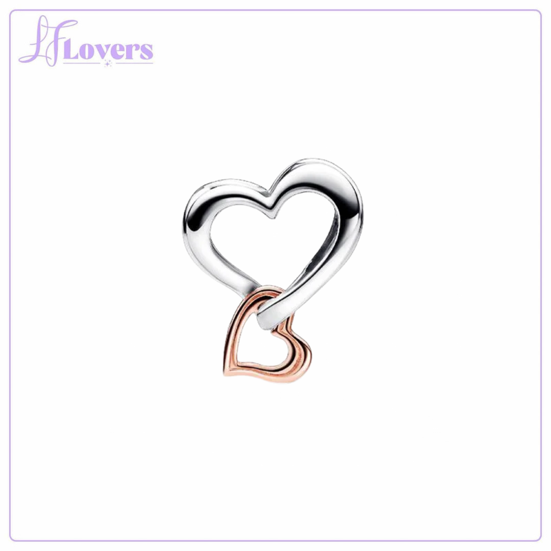 Load image into Gallery viewer, Pandora Two-tone Openwork Infinity Heart Charm
