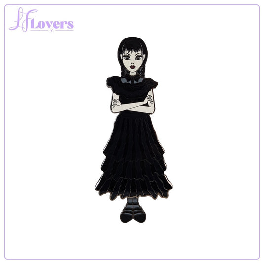 Loungefly MGM Wednesday Addams Paper Doll Pin - LF Lovers
