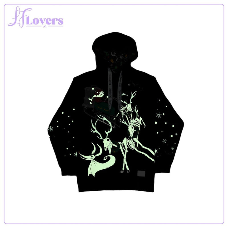 Load image into Gallery viewer, Loungefly Disney The Nightmare Before Christmas Town Hooded Sweatshirt
