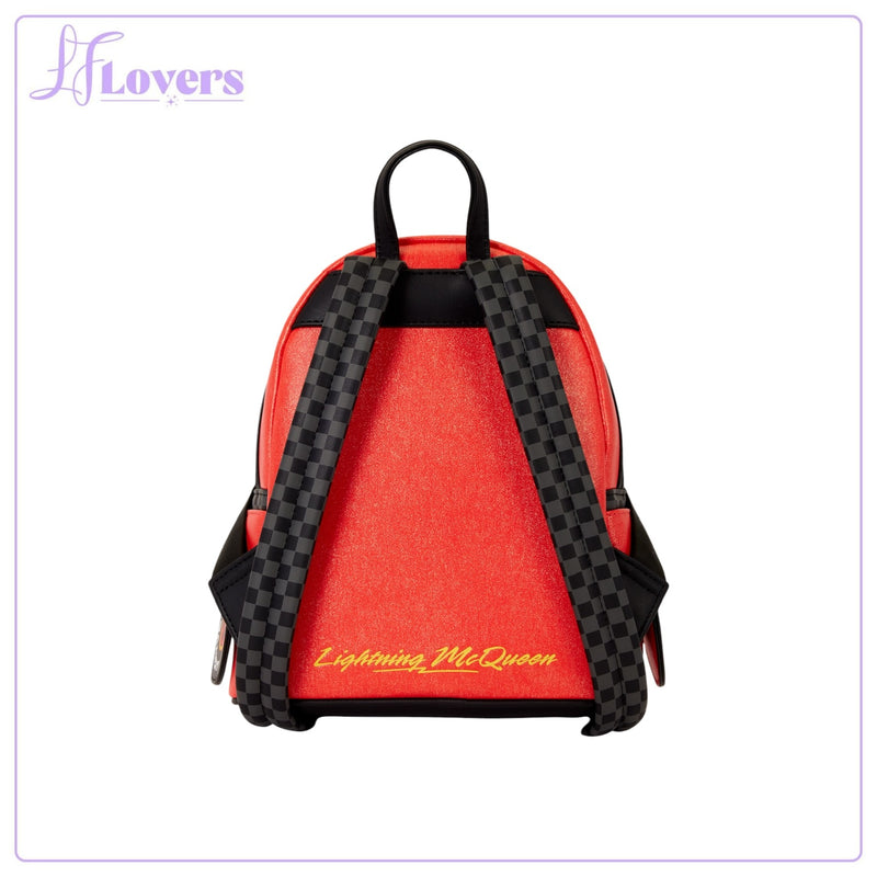 Load image into Gallery viewer, Loungefly Disney Pixar Cars 20th Anniversary Lightning McQueen Metallic Light-Up Mini Backpack - Preorder
