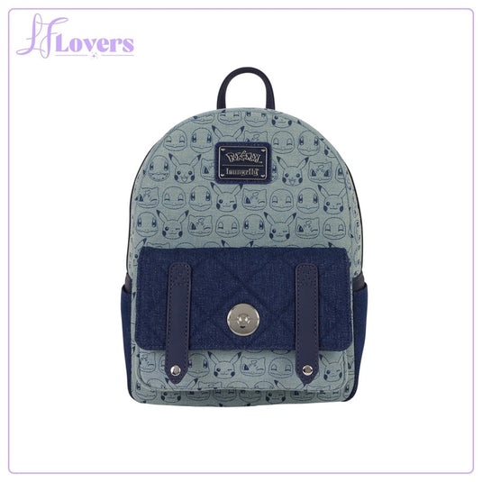Loungefly Pokemon Faux Denim Mini Backpack - PRE ORDER