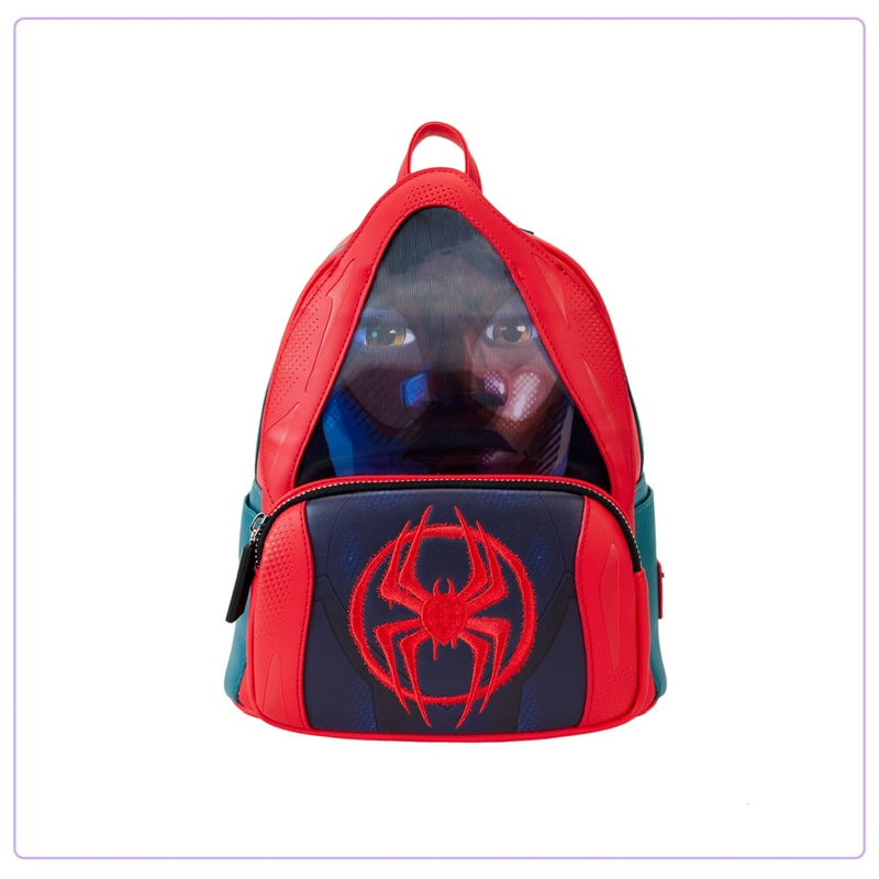 Load image into Gallery viewer, Loungefly Marvel Spiderverse Miles Morals Hoody Cosplay Mini Backpack - PRE ORDER - LF Lovers
