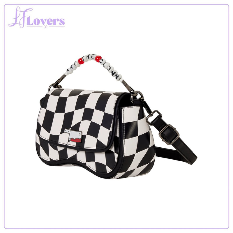 Load image into Gallery viewer, Loungefly Terrifier Art the Clown Checkered Crossbody Bag - Preorder
