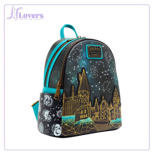 LF Lovers Exclusive - Loungefly Harry Potter Hogwarts Castle Constellations Glow-in-the-Dark Mini Backpack - LF Lovers