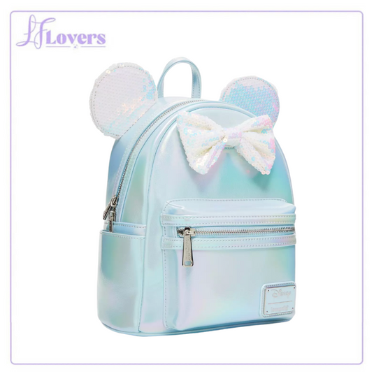 Loungefly Disney Minnie Mouse Iridescent Sequin Ears Mini Backpack - LF Lovers