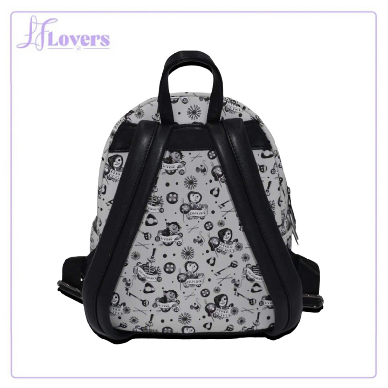 Load image into Gallery viewer, Loungefly Laika Coraline Tattoo All Over Print Mini Backpack
