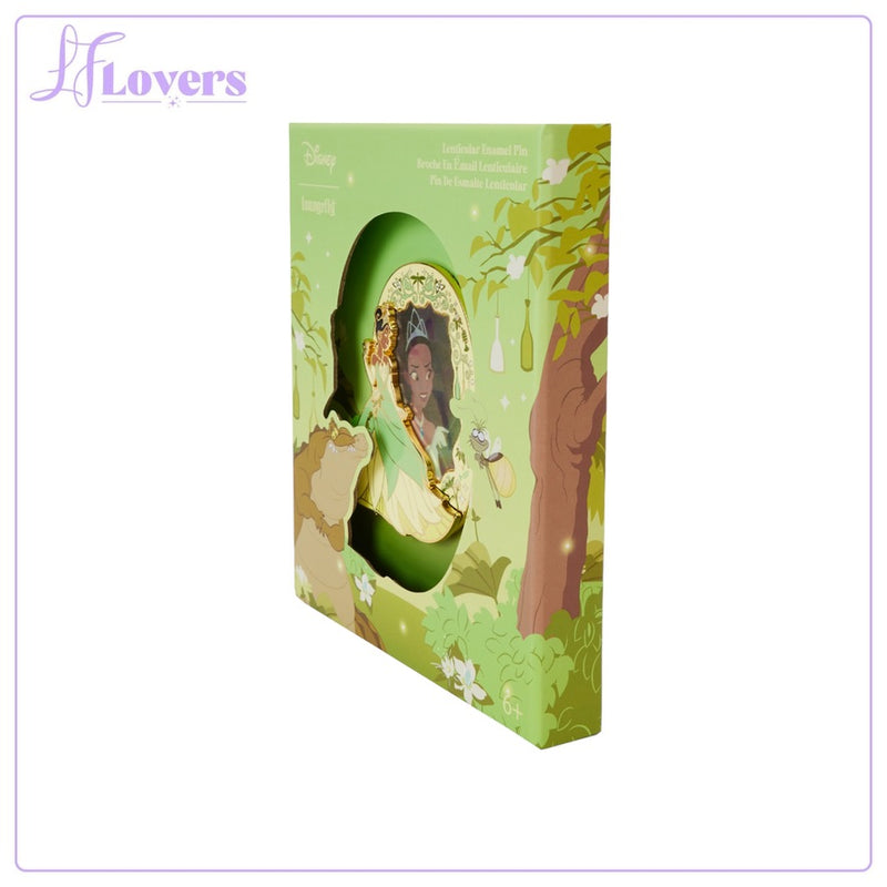 Load image into Gallery viewer, Loungefly Disney Princess And The Frog Tiana Lenticular 3&quot; Collector Box Pin - PRE ORDER - LF Lovers
