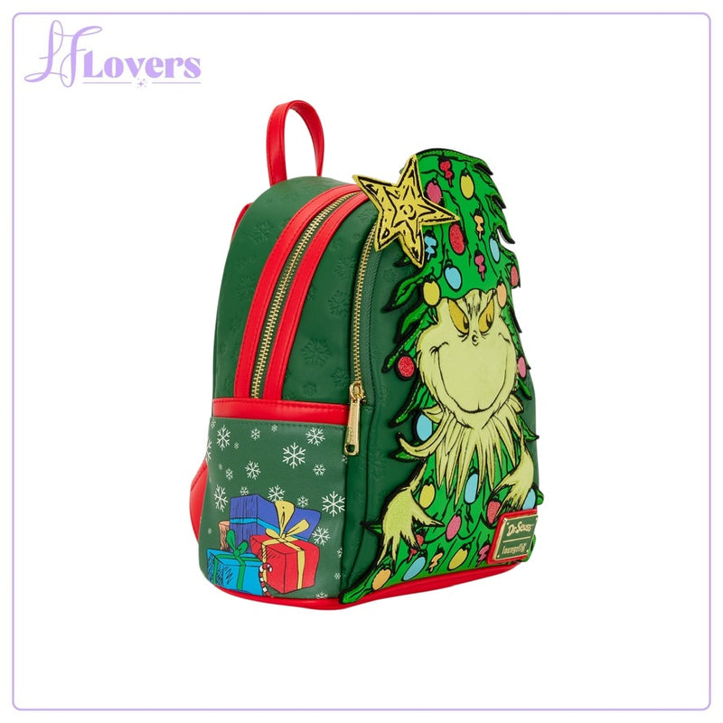 Load image into Gallery viewer, Loungefly Dr Seuss Grinch Holiday Mini Backpack
