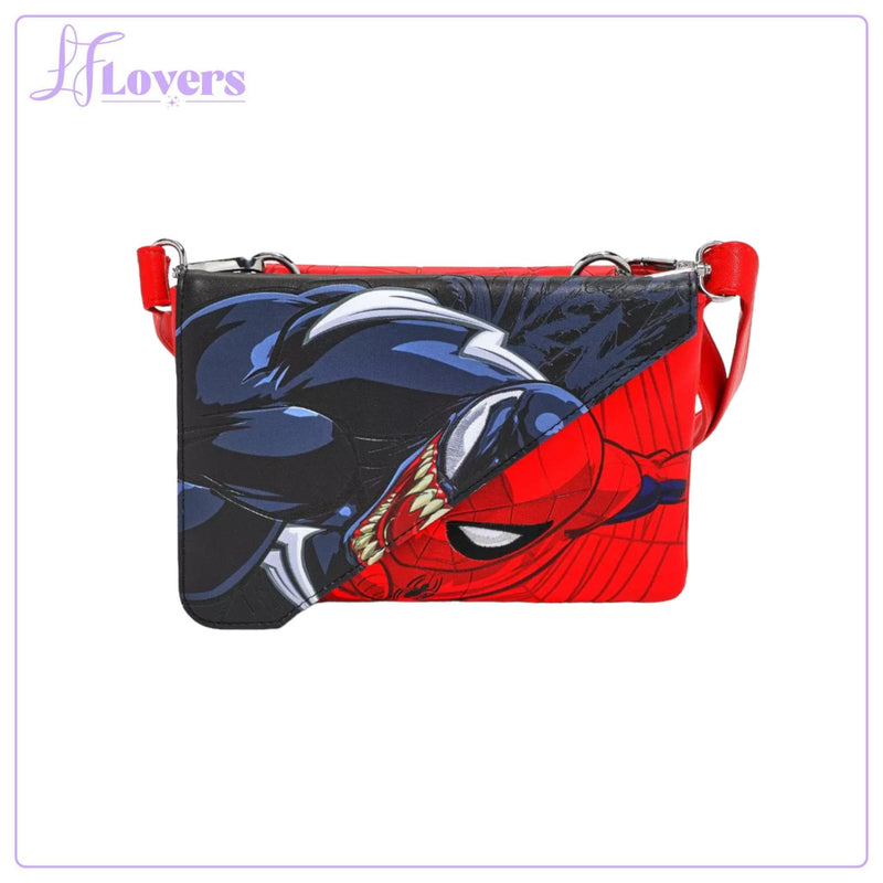 Load image into Gallery viewer, Loungefly Marvel Spider-Man Venom Split Crossbody Bag - LF Lovers
