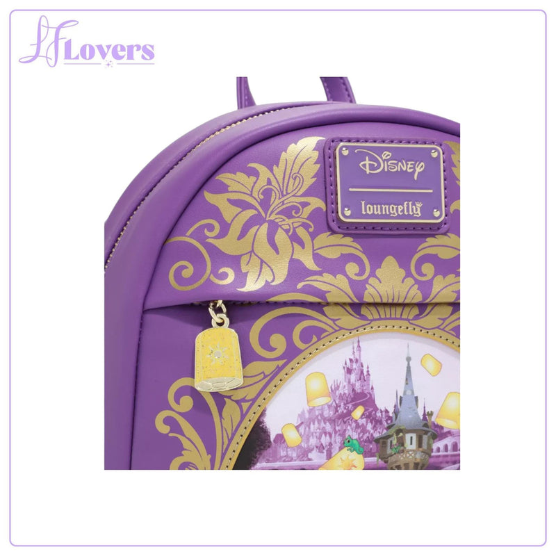 Load image into Gallery viewer, Loungefly Disney Tangled Rapunzel Purple and Gold Lantern Mini Backpack - LF Lovers
