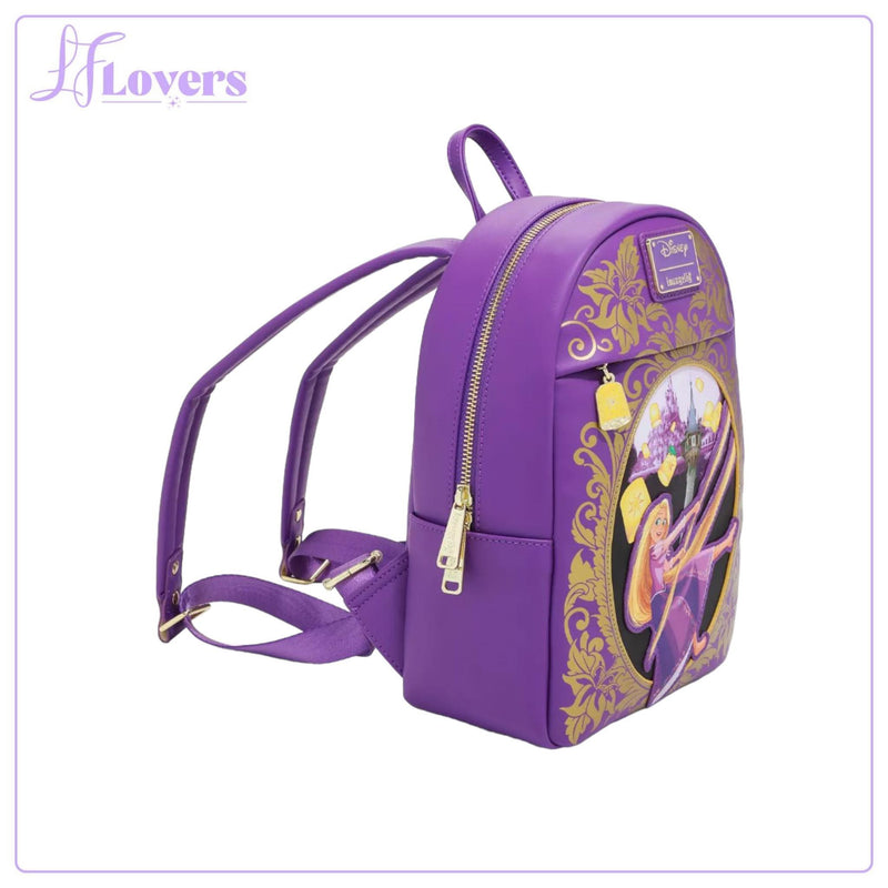 Load image into Gallery viewer, Loungefly Disney Tangled Rapunzel Purple and Gold Lantern Mini Backpack - LF Lovers
