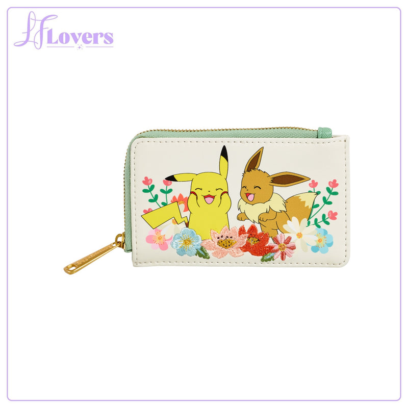 Load image into Gallery viewer, Loungefly Pokemon Pikachu &amp; Eevee Floral Wallet - LF Lovers
