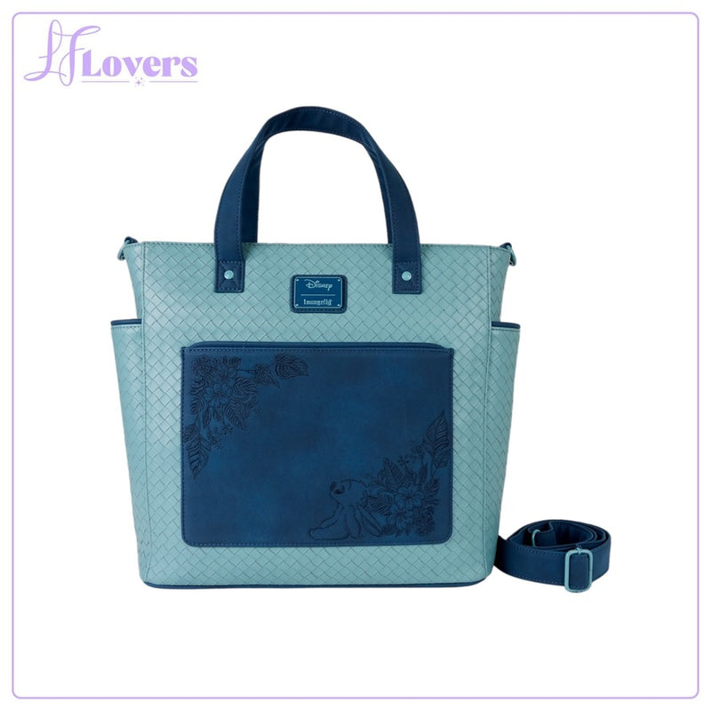Load image into Gallery viewer, Loungefly Disney Stitch Embroidered Convertible Tote Bag - PRE ORDER
