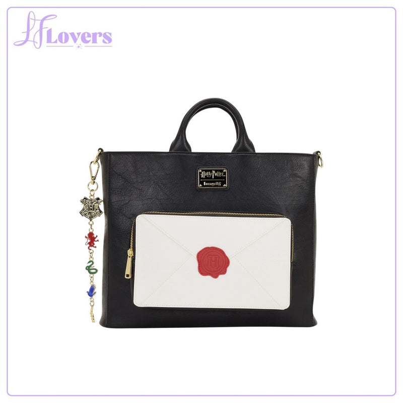 Load image into Gallery viewer, Loungefly Warner Brothers Harry Potter Hogwarts Letter Convertible Backpack And Tote Bag - LF Lovers
