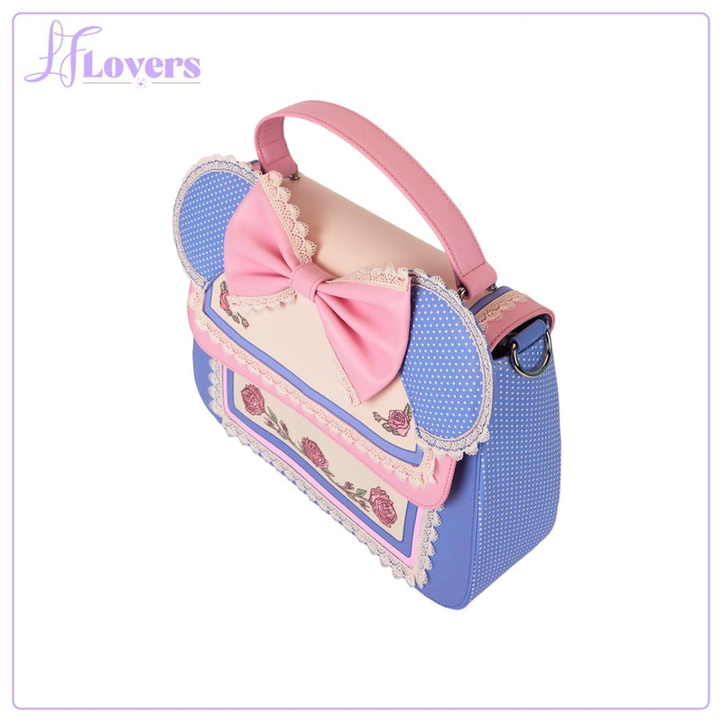 Load image into Gallery viewer, Loungefly Disney Minnie Floral And Lace Ears Crossbody - LF Lovers
