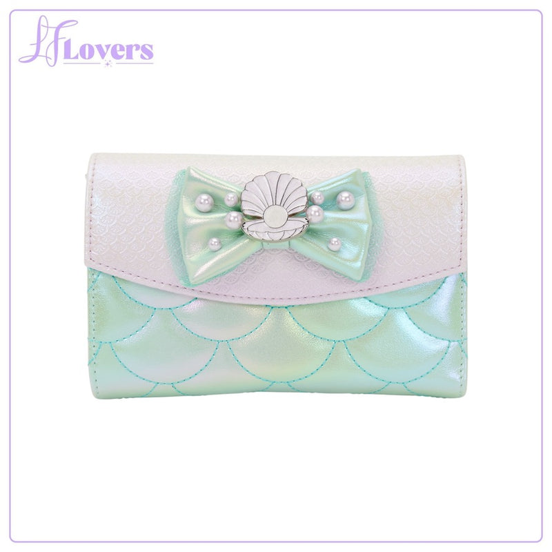 Load image into Gallery viewer, Loungefly Disney The Little Mermaid Iridescent Pearl Flap Wallet - PRE ORDER - LF Lovers
