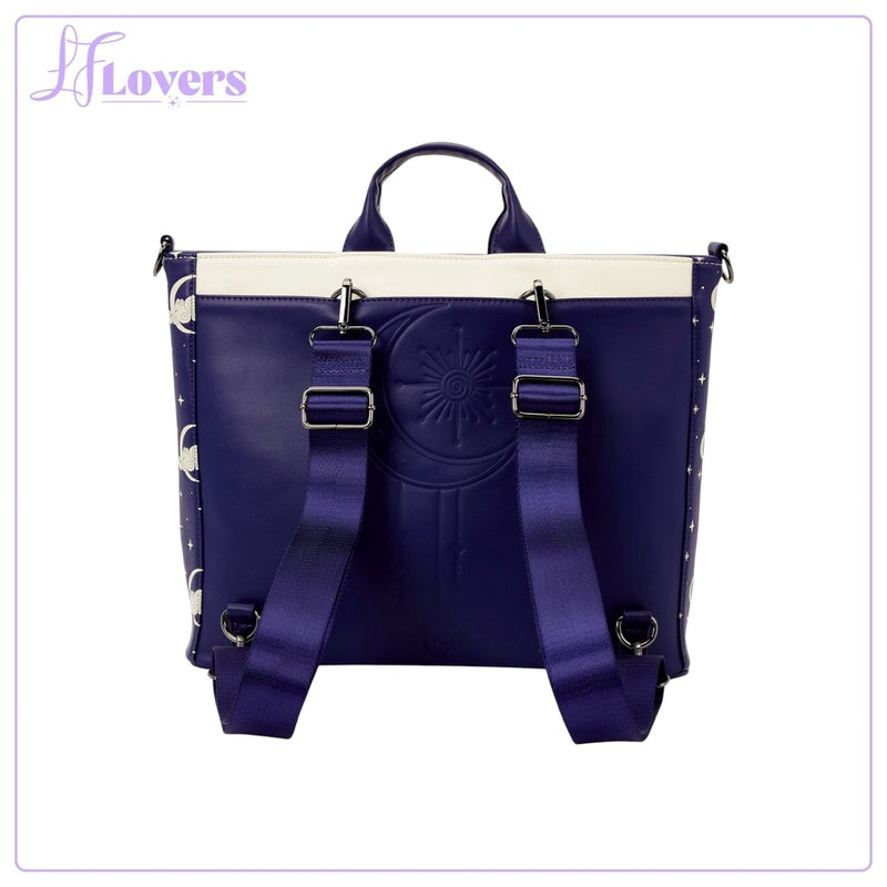 Load image into Gallery viewer, Loungefly Disney Jack Skellington &amp; Sally Night Sky Convertible Backpack &amp; Tote Bag
